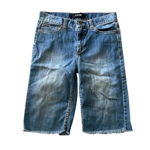 Joe's Jeans boys Blue distressed Denim frayed end long shorts